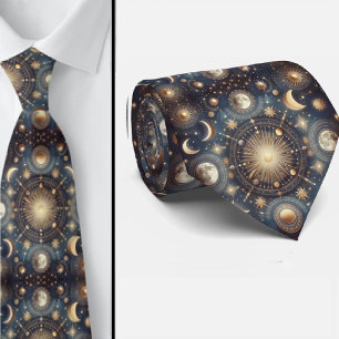 Celestial Pattern Diamond Tie