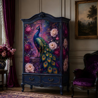 Celestial Peacock Peony Decoupage Tissue Paper