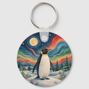 Celestial Penguin's Winter Solstice Key Ring