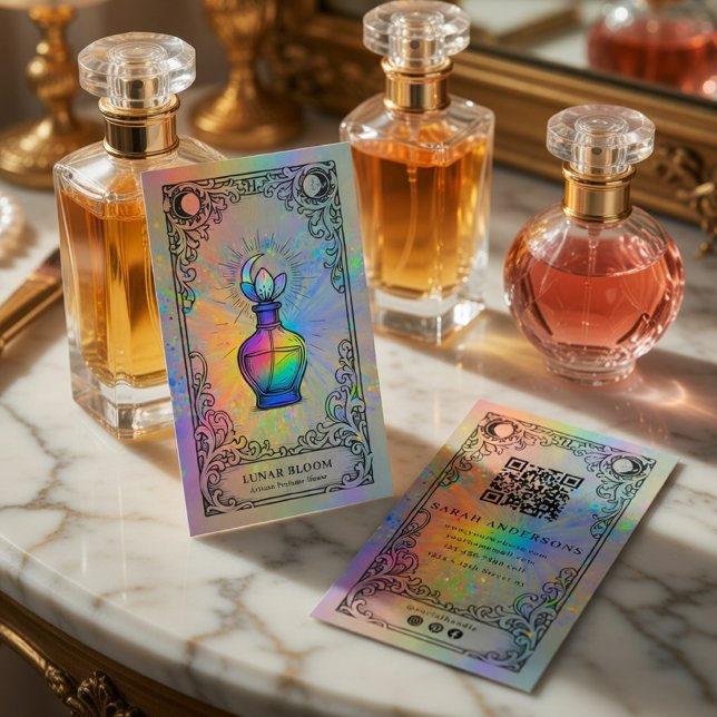 Celestial Perfume | Holographic Luxury  Business Card (Creator Uploaded)