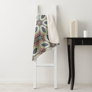 Celestial Petals of Infinity Sherpa Blanket