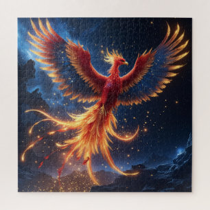 Celestial Phoenix Rebirth — The Eternal Firebird i Jigsaw Puzzle