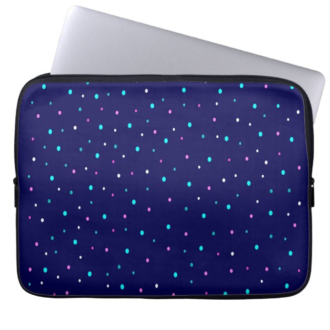 Celestial Polka Dots Laptop Sleeve (Front)