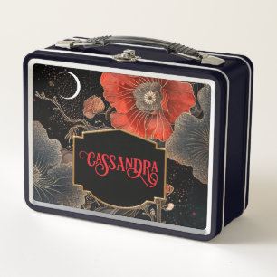 Celestial Poppies Personalized  Metal Lunch Box