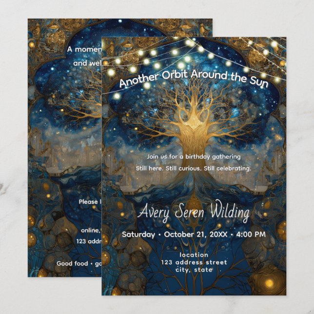 Celestial Portal | Tree of Life Invitation (Front/Back)