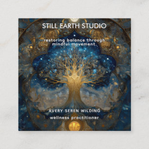 Celestial Portal   Tree of Life Square Business Card