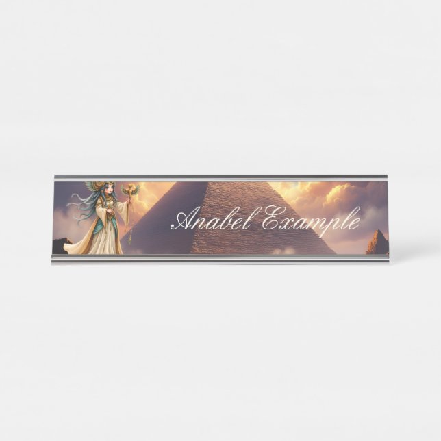 Celestial Priestess of the Golden Pyramid. Desk Name Plate (Front)