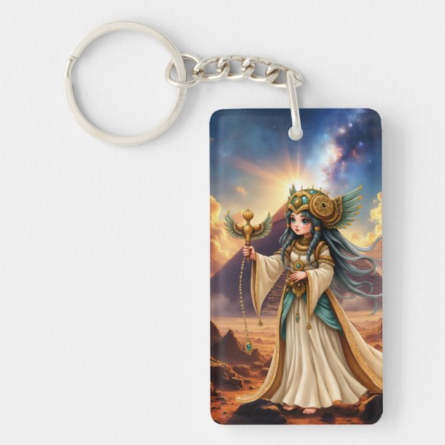 Celestial Priestess of the Golden Pyramid. Key Ring (Front)