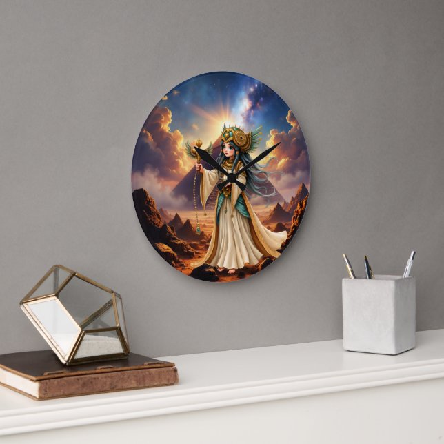 Celestial Priestess of the Golden Pyramid. Large Clock (Office)