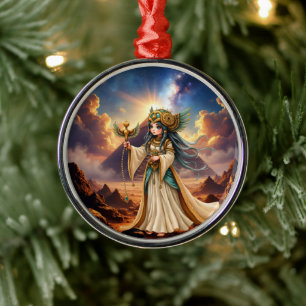 Celestial Priestess of the Golden Pyramid. Metal Tree Decoration