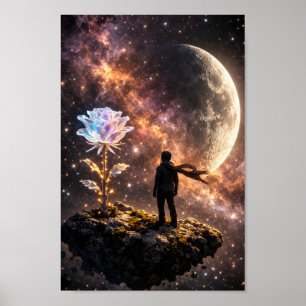 Celestial Prince With Crystal Rose Asteroid Illust Poster