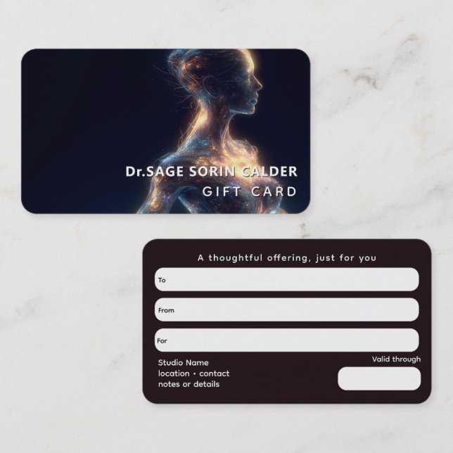 Celestial Pulse Energy Healing Business Card (Front/Back)