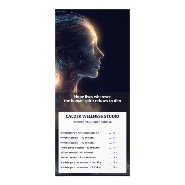 Celestial Pulse Energy Healing Rack Card (Front)