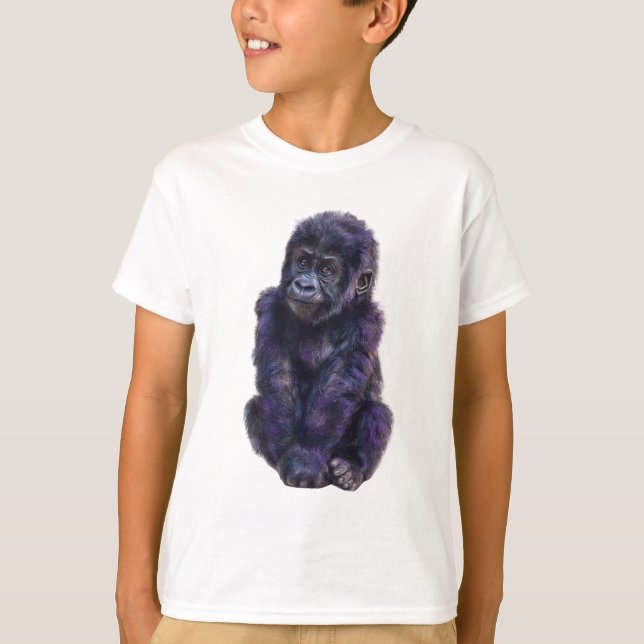 Celestial Purple Gorilla Infant Print T-Shirt (Front)