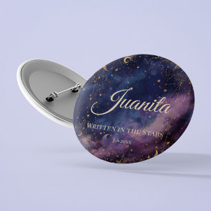 Celestial Quinceañera, custom 6 Cm Round Badge