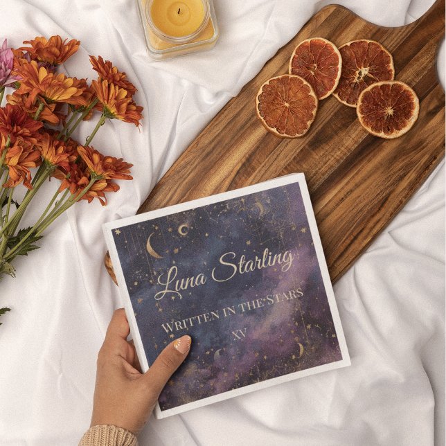 Celestial Quinceañera, custom Napkin (Creator Uploaded)