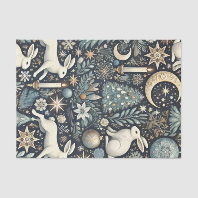Celestial Rabbit Winter Tissue Paper (Front)