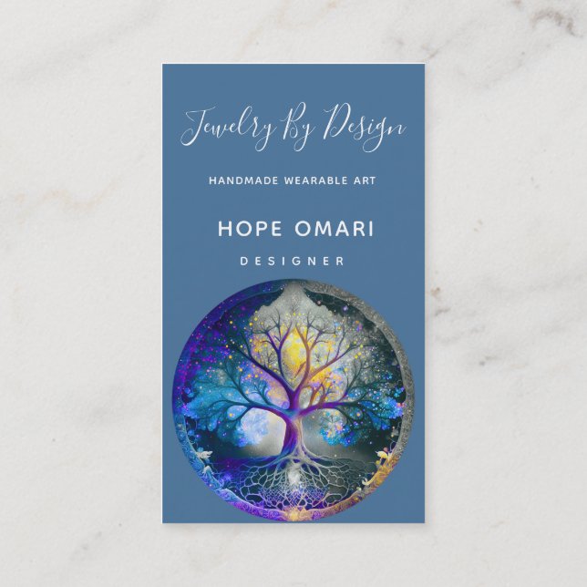 Celestial Radiance | Tree of Life Business Card (Back)