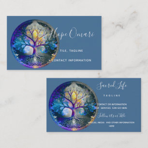 Celestial Radiance Tree of Life Business Card