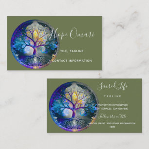 Celestial Radiance Tree of Life Business Card