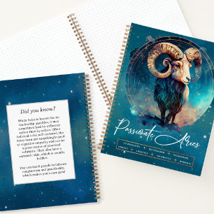 Celestial Ram Zodiac Ethereal Fantasy Aries Notebook