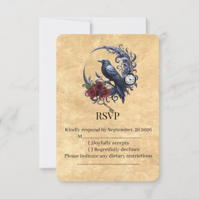 Celestial Raven RSVP The Timeless Nocturne  Card (Front)