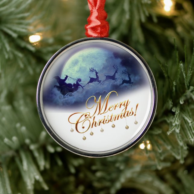 Celestial Reindeer Delight Metal Tree Decoration (Tree)