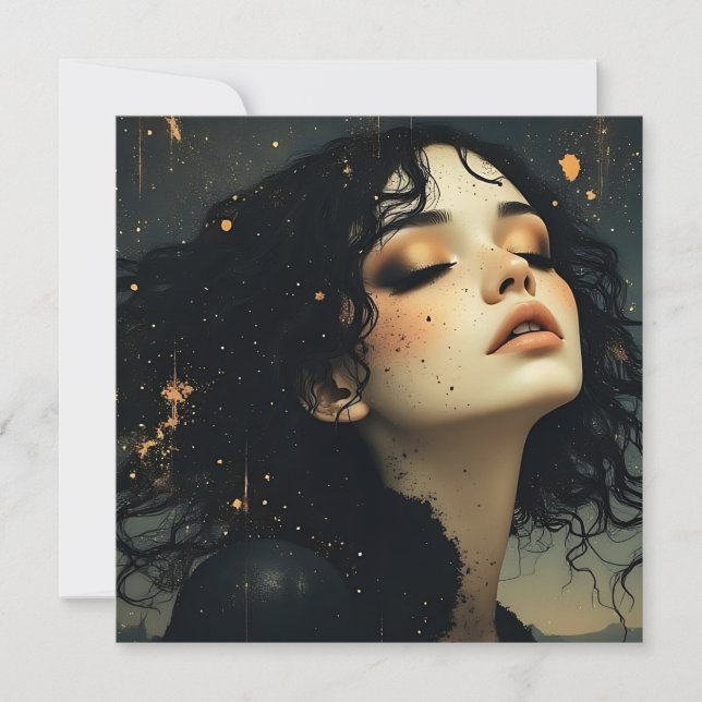 Celestial Reverie / Stardust & Shadows Ai Art Card (Front)
