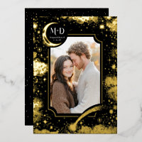 Celestial Romantic Starry Night Wedding Photo