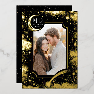 Celestial Romantic Starry Night Wedding Photo