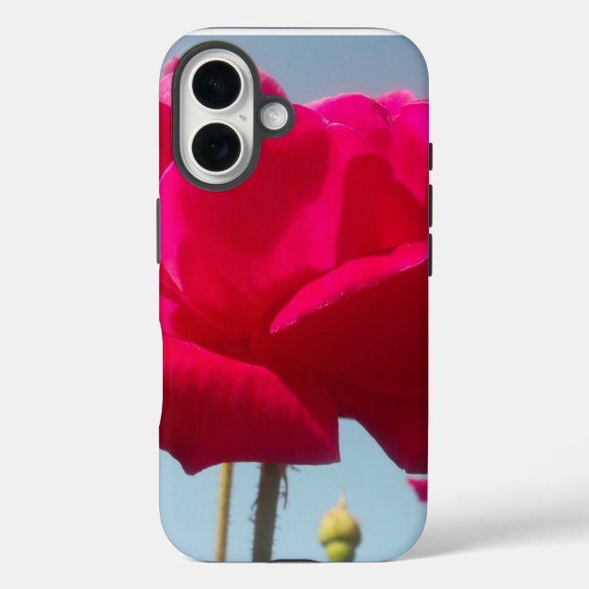 Celestial Rose | Beautiful Red Bloom Against Blue  Case-Mate iPhone Case (Back)