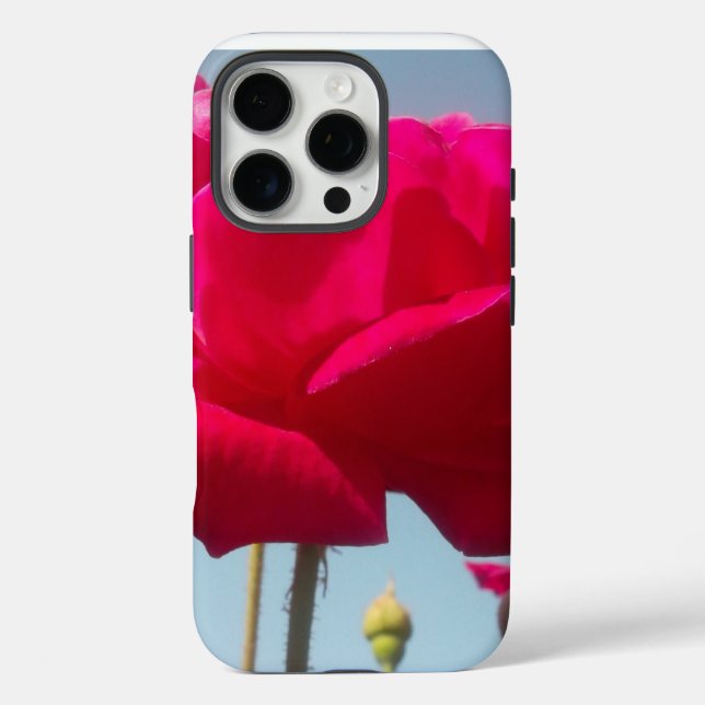 Celestial Rose | Beautiful Red Bloom Against Blue  Case-Mate iPhone Case (Back)