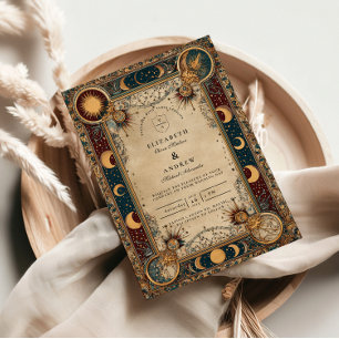 Celestial Royal Baroque Wedding Invitation