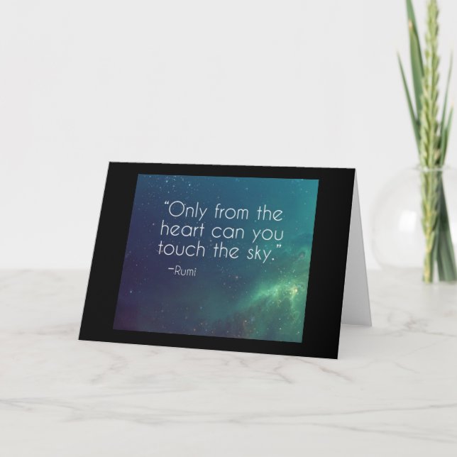 Celestial Rumi Quote Card (Front)