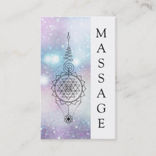 *~* Celestial Sacred Geometry Massage  Nirvana Business Card