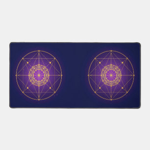 Celestial Sacred Mandala – Mystic Geometry Desk Mat