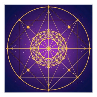 Celestial Sacred Mandala – Mystic Geometry Photo Print