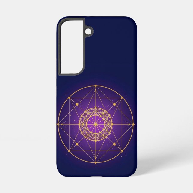 Celestial Sacred Mandala – Mystic Geometry Samsung Galaxy S22 Case (Back)