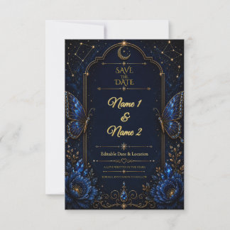 Celestial Sapphire Save the Date Invitation