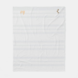 Celestial Scholar White and Gold Accent Blanket