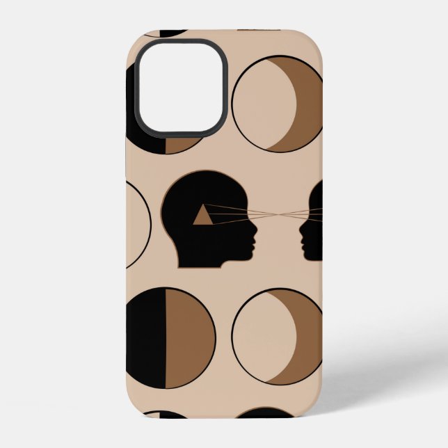 Celestial Seamless Pattern Design with Human Energ iPhone Case (Back)