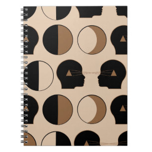 Celestial Seamless Pattern Design with Human Energ Notebook