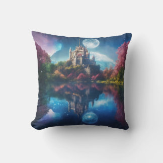 Celestial Serenity: Moonlit Starry Night Tee  Cushion