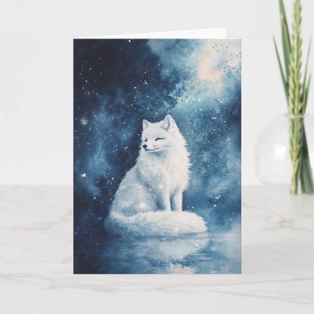 Celestial Serenity of the Winter Fox Card (Front)