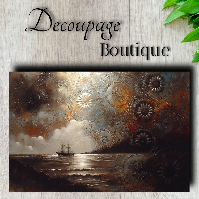 Celestial Ship Journey Decoupage Tissue Paper (Celestial Ship Journey Decoupage Tissue Paper)