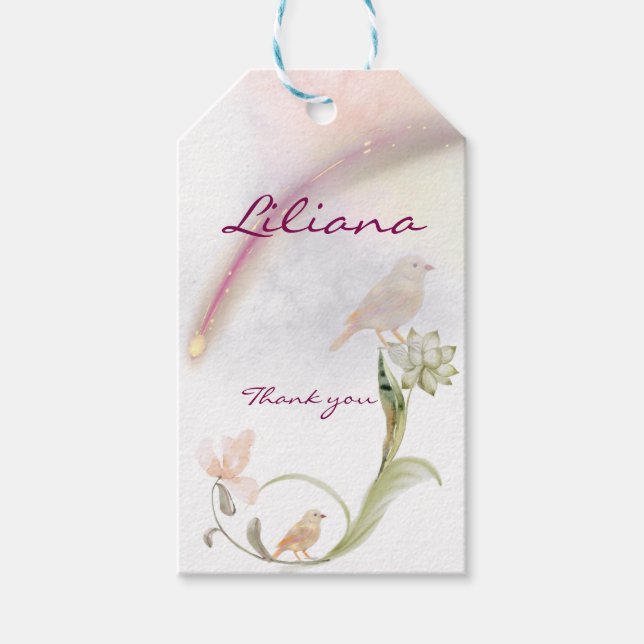  Celestial shooting star gift tag  (Front)