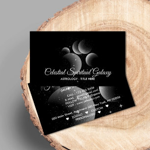 Celestial Silver Galaxy Cluster Business Card