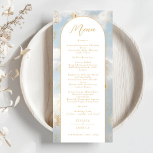 Celestial Sky Blue Clouds Mystical Boho Menu