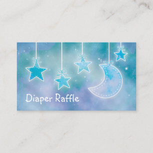 Celestial Sky Galaxy Baby Shower Diaper Raffle Enclosure Card