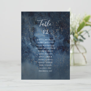 Celestial Sky Gold Table Number Seating Chart